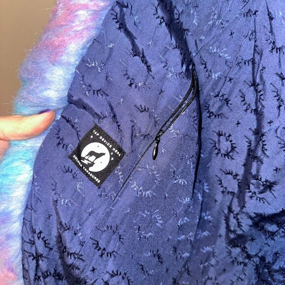 Spirit Hoods Cotton Candy Faux Fur Jacket Ears Hooded Womens Small Rave Club - Picture 3 of 11